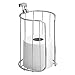 iDesign Classico Metal Toilet Paper Reserve, Over the Tank Tissue Organizer for Bathroom Storage, 6.25