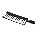 Piano Keys Music Waterproof Oxford Cloth Handbag Shoulder Tote Shopping Bag Gift (Black-MG-339)