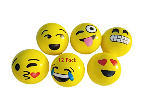 Emoji Stress Squishy Massage Balls for Kids Party Favors / giveaways, 12-Pack - Large 3