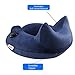 Longfit Soft Velvet Inflatable Travel Neck Pillow with Built-in Pump, Extra-Soft Washable Cover, and Compact Travel Pillow Set for Airplane,Traveling and all kinds of Relax