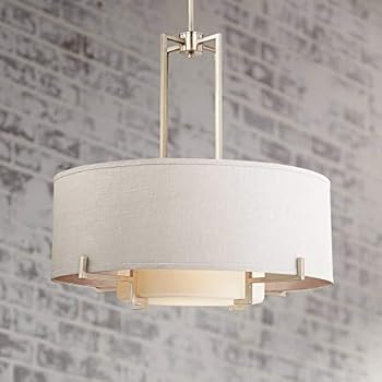 chandelier modern light pendant possini euro wide dining chandeliers concentric shades contemporary kitchen fixture brushed nickel drum fabric living bedroom