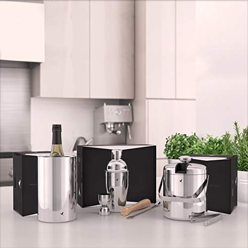 beyond 15-teiliges Cocktail Shaker Set - Edelstahl Cocktail Set mit Bar Zubehör in Geschenkbox - Set mit Sieb… – Bild 8