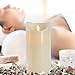 Gideon 7 Inch Flameless LED Candle - Real Wax & Real Flickering Candle Motion - with Remote On/Off - Vanilla Scented, Ivory