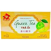 Smile Premium Quality Vietnamese Trà Ổi Tea, 25 Tea Bags, 1.75 oz / 50 g (Guava Tea)