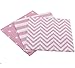 Dulousia Disposable Striped Chevron Polka Dot Pink Paper Luncheon Napkins 60 Count 13