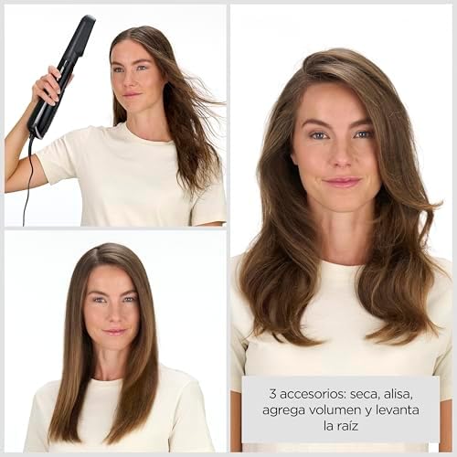 BaByliss AS128E Estilo Escova de Ar Liso 1000 W. Seque, endireite, adicione volume e pente, tudo em um. Tecnologia anti-frizz iónico