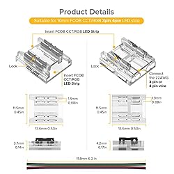 BTF-LIGHTING 10mm 0.39in Width Transparent