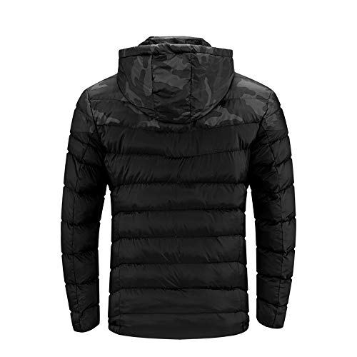 Clearance! Dressin Men's Packable Hooded Jacket Winter Warm Lightweight Quilted Windproof Coat for Outdoor