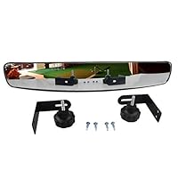 KEYI 16.5" Extra Wide 180 Degree Golf Universal Panoramic Rear View Mirror for EzGo, Yamaha, Club Car