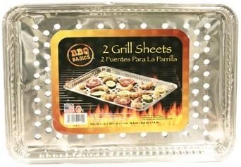 BBQ Foil Grill Sheet Pan with Vented Bottom, 24-pc Set by Foil Grilling Sheet
