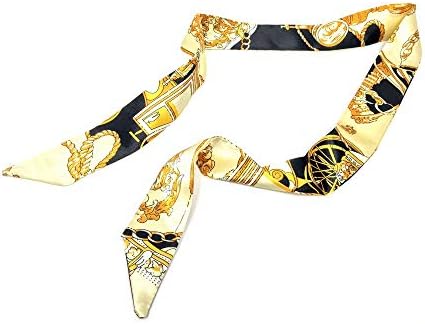 BlingCarDecor Silk Twilly Scarf Handbag Handle Wrap & Hair Bow Ribbon Accessory