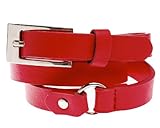 Sunny Belt Women's Soft Faux Leather Skinny Belt