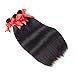Brazilian Straight Virgin Hair 3 Bundles 8A 100% Unprocessed Human Hair Bundles Remy Hair Natural Color (14 16 18)