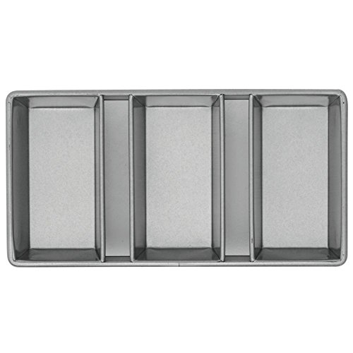 Click Here to See More Images Chicago Metallic Bakeware Aluminized Steel Glazed 3-Strap Loaf Pan Set