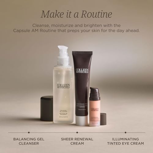 Colleen Rothschild Illuminating Tinted Eye Cream - Instant Brightening Under Anti Dark Circles Treatment with Hyaluronic Acid, Caffeine & Peptides