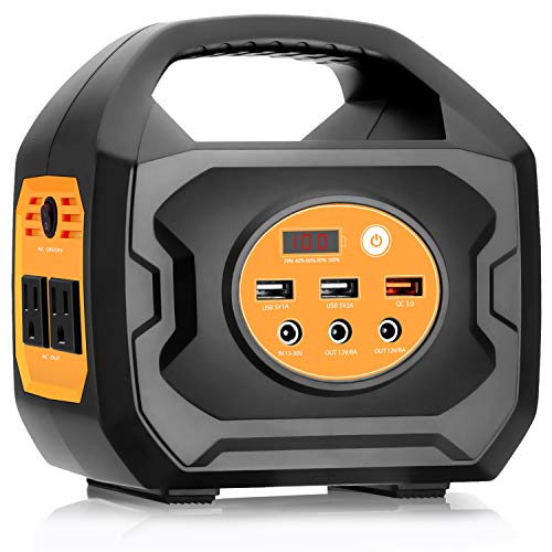 Aeiusny 250W Portable Power Station, 200Wh Solar Generators, Lithium