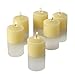 Set of 72 Richland Votive Candles Ivory Unscented and 72 Clear Glass Eastland Votive Holders