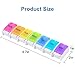 DANYING Detachable Large 7 Day Pill Organizer, Push Button Daily Pill Box, Weekly Pill Case, Rainbow Pill Container, Vitamin Case