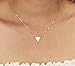 HotMixCold Customized Small Dainty Triangle Letter Necklace, Personalized Layering Initial Jewelry Gift | 14K Gold Filled