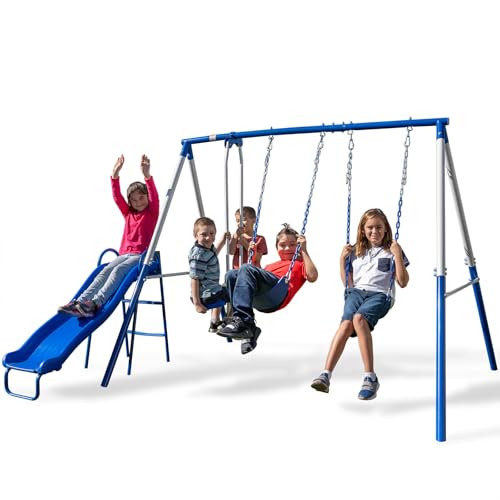 Sportspower Albany Metal Swing Set with Adjustable Swings
