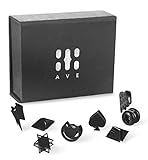 808 Ave. Stainless Steel Stud Clip On Earrings Set: Black Magnetic Gauge Cheater Ear Rings for Men & Women - 8 Pieces