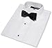 Gino Giovanni Boys Formal Tuxedo Shirt with Bow Tie #G112 (14, White)