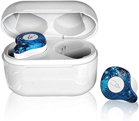 True Wireless Earbuds Hi-Fi Stereo TWS Bluetooth Earphones Noise Reduction with 750mAh Charging Case One Click Control Sweat-Proof 24 Hour Playtime for Android iOS