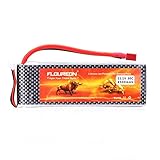 Floureon 11.1V 4500mAh High Power 3S 30C Lipo Battery with Dean-Style T Connector for RC Helicopter Hobby Drone and FPV (5.59x1.89x0.94 Inch)