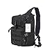 Hikingworld 20L Small Tactical MOLLE Sling Pack - Compact and Versatile - Shoulder Pack, Backpack, Chest Pack, or Hand Carry - Military Assault Style Rucksack. (Black)