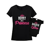 Mommy of a Princess & Daughter of a Queen Mommy And Me Matching Set Shirt Bodysuit Clothing