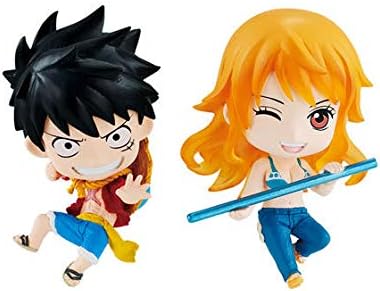 Amazon ワンピース ガシャポンくじ One Piece あそーと A賞 ビッグサイズフィギュア 2種セット ルフィ ナミ フィギュア ドール 通販