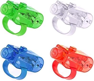 Wyjuan 4Pcs LED Party Finger Lights,Finger Ring for Boys Girls Men Women Party Favor Halloween Raves Concert Shows Supplies Decorations LED Finger Flashlight Light Up,Finger Puppets