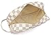 Daisy Rose Luxury Checkered Make Up Bag | PU Vegan Leather Cosmetic toiletry Travel bag (Cream)