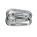 Makhry 6PCS Aluminum D-Ring Locking Carabiner Clip Spring Snap Hook Camping Hooks Keychain Carabiner Hooks (Silver)