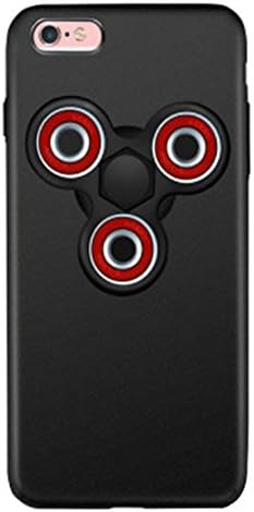 iPhone 7 Cases with Finger Spinner Hand Spinner Hard PC Case for iPhone 7 Matte Frosted Mobile Phone Cases (4.7 Inch) - Black
