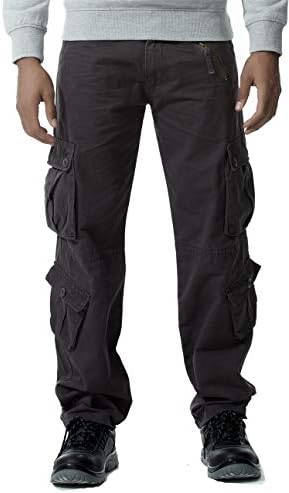 Gmardar Mens Cargo Army Combat Work Trousers Casual Military Camouflage Tactical Cotton Regular Outdoor Trousers Pants Workwear, 8 Pockets