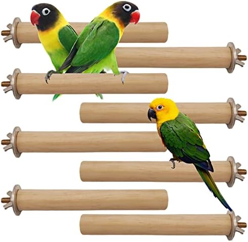 POPETPOP Bird Perch Parakeet Toys Conures Platform - 5 PCS