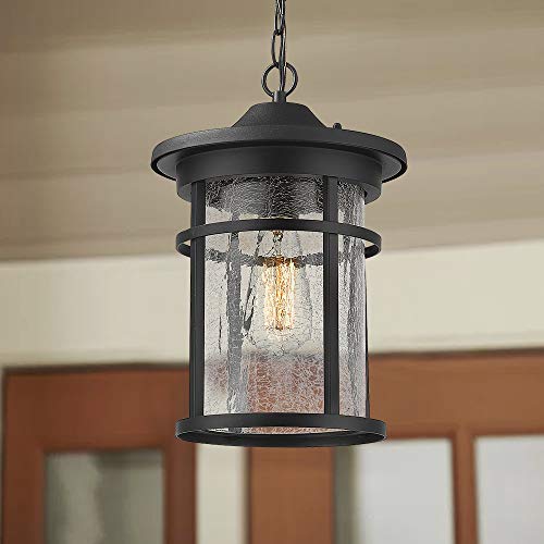 Emliviar Outdoor Hanging Lantern Light Fixture, 1Light Exterior
