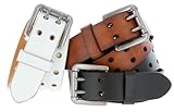 Belts.com Metro Twin Roller Vintage Full One-Piece 100% Leather Jean Belt 1-1/2