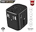Travel Adapter All in One Universal Travel Adapter Worldwide Power Plug 4.5A 4USB Charging Ports Power IQ Fast Charge Universal AC Socket Wall Charger for Cell Phone Power Converter Adaptor (4 USB)