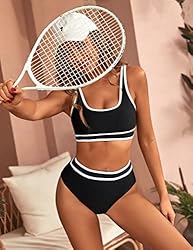BMJL Women's High Waisted Bikini Sets Sporty Two