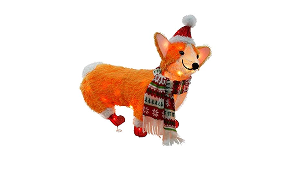 holiday living lighted corgi