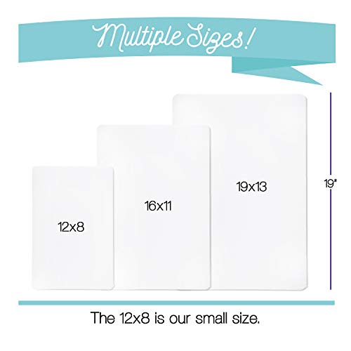 Magnetic Dry Erase Whiteboard Sheet for Kitchen Fridge: with Stain Resistant Technology - 12x8" - Includes 4 Markers and Big Eraser with Magnets - Refrigerator Grocery List White Board Organizer