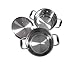 chéri d'amour 10 Count Top Rated Stainless Steel, Copper Base, Nonstick Cookware Set