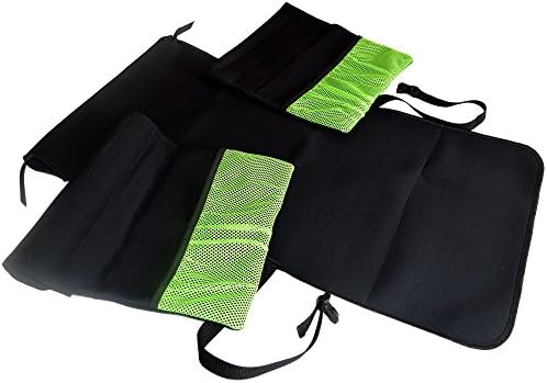 Senior Mobility Wheelchair Saddle Bag Set with Attached Arm Rests and Back Seat Cover, 3 Count