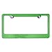 BLVD-LPF OBEY YOUR LUXURY Popular Bling 7 Row Crystal Metal Chrome License Plate Frame with Screw Caps (1, Green)