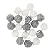 Felt Wool Ball String Wall Hanging Pom Pom Garland Home Decorations 30mm Balls (Gray White)