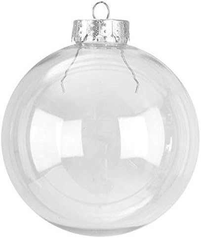 Lot De 6 Boules De Noël En Verre Rond Sphères Ornaments Décoration 8 Cm