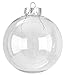 youseexmas Christmas Ball Ornaments Glass Ball Clear Color Dia:100mm Sponge Pack of 4