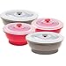 Collapse-it Silicone Food Storage Containers - BPA Free Airtight Silicone Lids, 4 Piece Set of 6-Cup & 4-Cup Collapsible Lunch Box Containers - Oven, Microwave, Freezer Safe